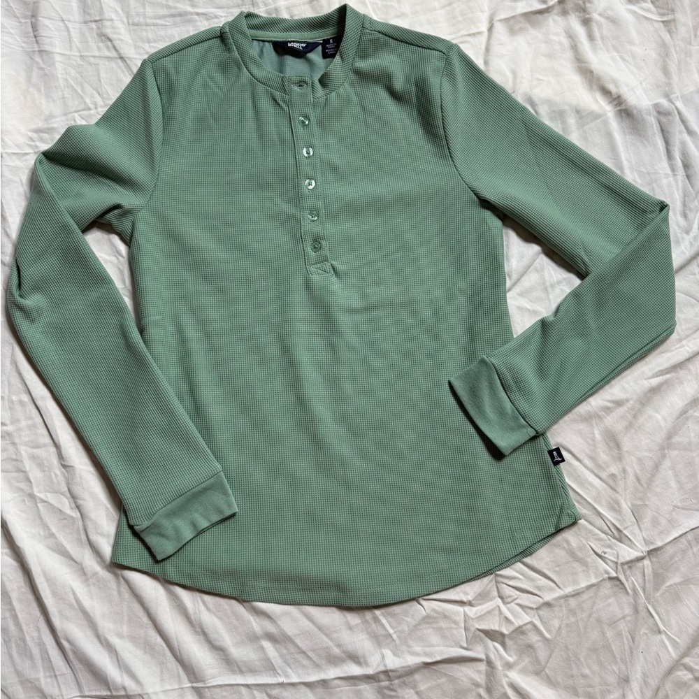 Lands' End Men's Sage Long Sleeve Henley